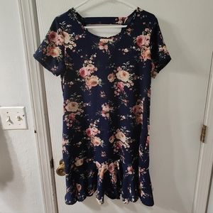 Blue floral dress